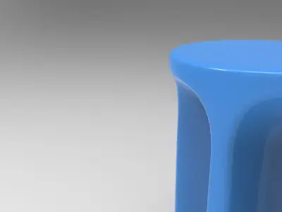 Xode Stool Low-poly 3D model