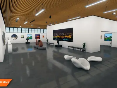 Art gallery Vol3 - exhibition hall 3D model