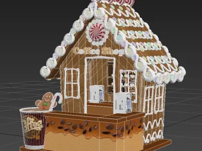 Ginger Bread Coffee Shop 3D model