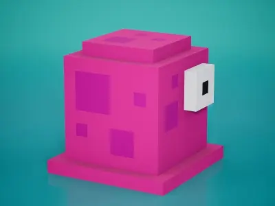 Voxel - Purple Goo Low-poly 3D model