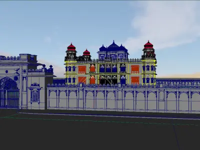 Iconic Mohatta Palace Realistic 3D Model 3D model