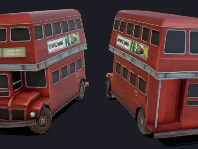 Forsaken London Bus Low-poly 3D model