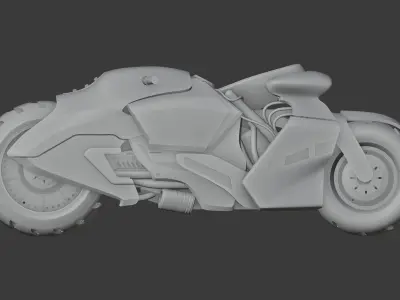 Sci Fi Bike 3D Model Low-poly 3D model