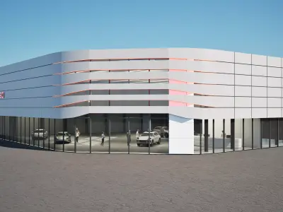 Modern Car Dealership 3D model