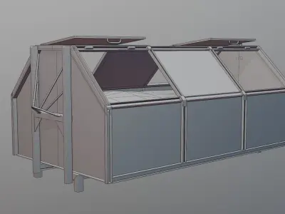 BigTrashCan-LowPoly dktr bin Free low-poly 3D model