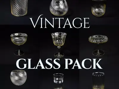 Vintage Glass Pack 3D model