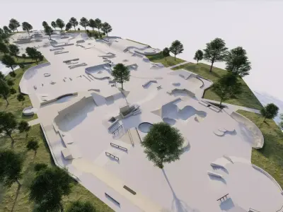 Skatepark-Skate Park PACK 3D model