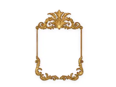 Plaster decorative frame ornament 25 3D model