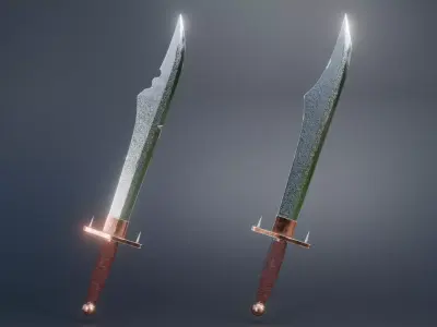 Arabian Sword Low-poly 3D model purchase