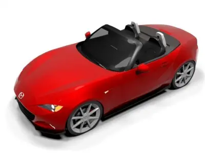MAZDA MX 5 CABRIO LOWPOLY Low-poly 3D model