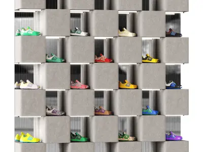 Sportswear shop Low-poly 3D model