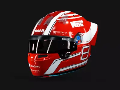 Pilot helmet Low-poly 3D model