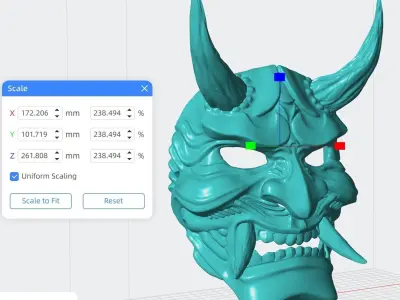 Hannya Samurai Oni Mask 5 Ver 03 3D print model