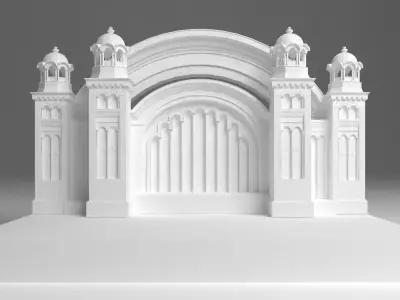 Indian wedding Stage 3D model