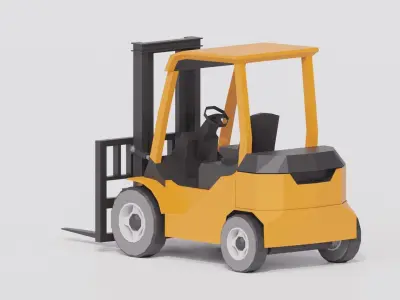 Low Poly Forklift truck Low-poly 3D model