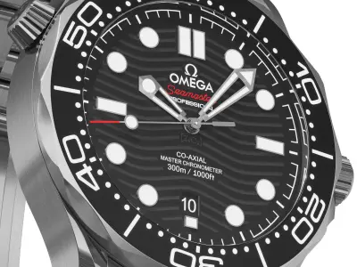 Omega Seamaster Diver 300M black 3D model