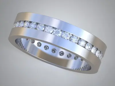 Diamond ring 0344 3D printable model Free 3D print model