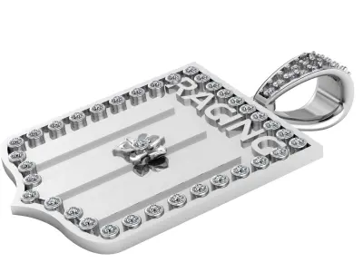 RACING WORD PENDANT 3D PRINTABLE MODEL 3D print model