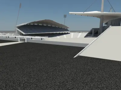 Champions League Istanbul Ataturk Olympic Stadium 3D Model Low-poly 3D model