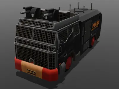 Van 3D Model Low-poly 3D model