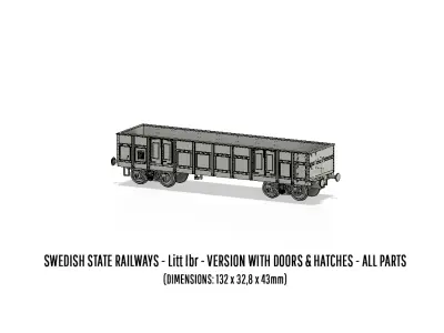 ROLLS-0051 SJ Gondola car Litt Ibr in H0-scale 3D print model