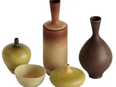Ceramic Vases Set 1 by Berndt Friberg 3D model