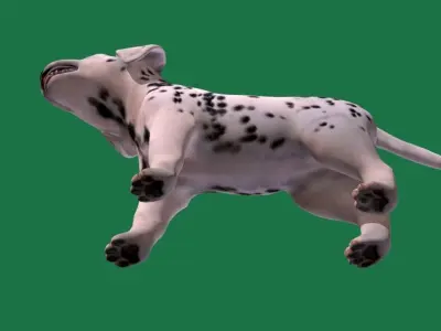 Dalmatian Puppy Dog  Low-poly 3D model