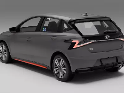 Hyundai i20 2024 Low-poly 3D model
