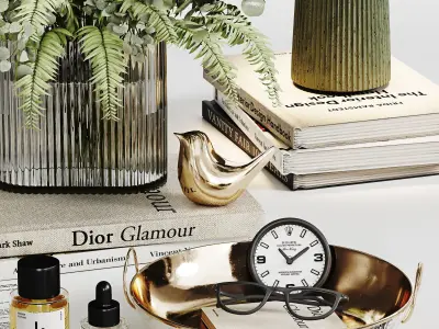 Decorative Set 019 Low-poly 3D model