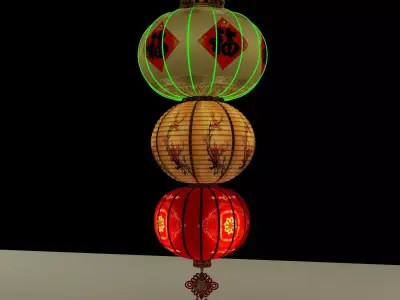 Chinese red lantern  3D model 26