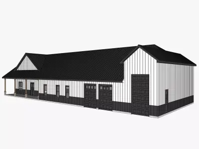 Barndominium House 079 -Archimple LLC Low-poly 3D model