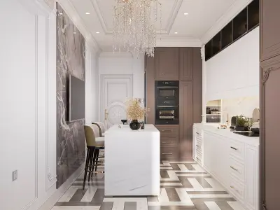 Kitchen Design 2023 CORONA AND VRAY 3D model