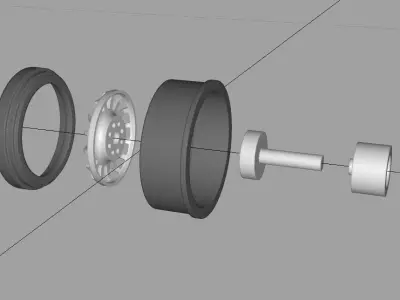 1-24 SCALE SPRINT HART RIM  16 INCH  3D print model