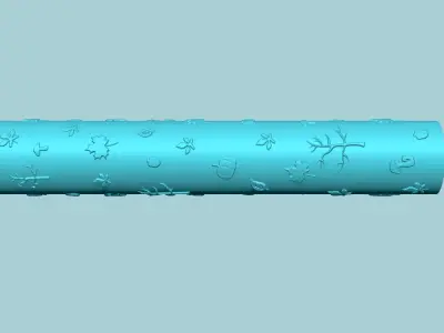 Texture Roll 43 Autumn Positive - Fondant Decoration Maker 3D print model