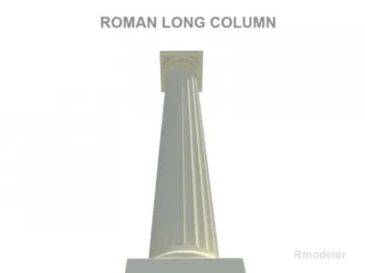Roman long column 3D model