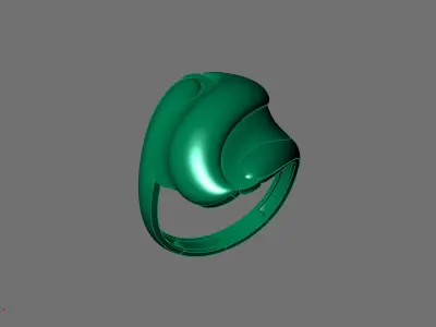 Women Ring Plain Ring Ready STL 3DM Models Womens Rings 3D print model 13