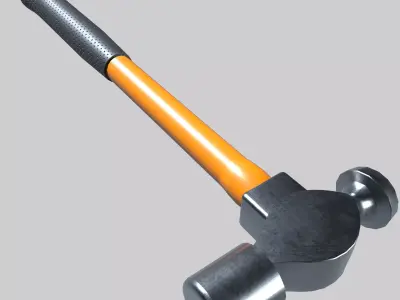 Ball Pein Hammer Low-poly 3D model