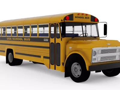 School Bus Superior C50 3D model