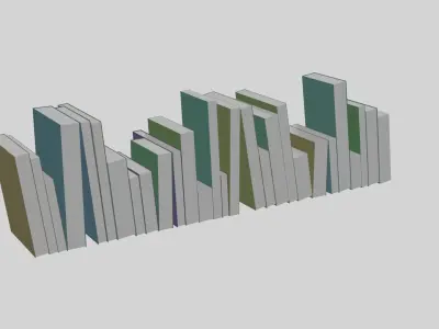 Object - random books Free 3D model