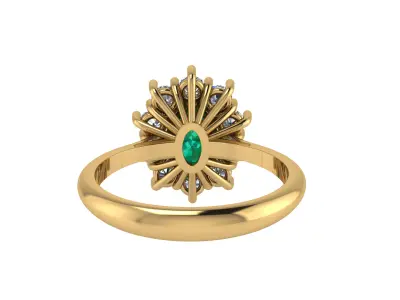 Queen ring 7x5 italian design 3D print model