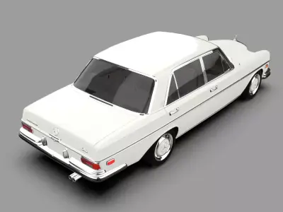 1973 Mercedes-Benz 300SEL Classic Luxury Sedan 3D Model 3D model