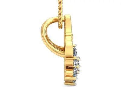 Solitaire Women Pendant 3dm STL OBJ FBX Renders Details 3D print model 65