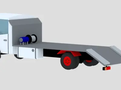 cartoon tow truck 3D model