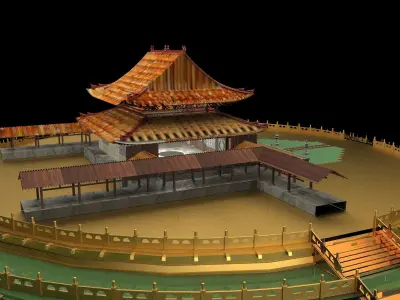 Chinese ancient house 3D model 42