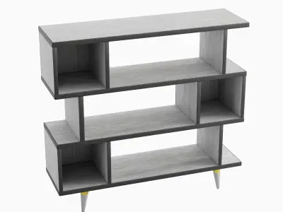 Modern Bookshelf 04 3D model