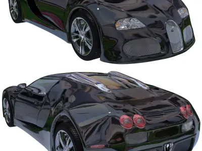 Bugatti Veyron 3D model 4