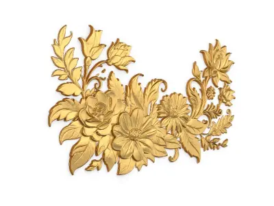 Classic carved decor ornament 412 3D model