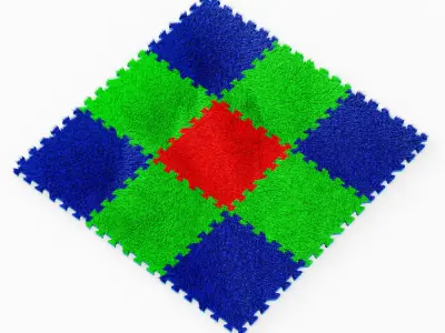 Puzzle Carpet Fur 3D model