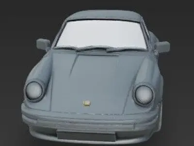 Porsche 911 Turbo  Classic German Sports Car  3D print model