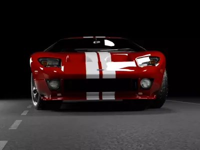 2005 Ford GT 40 Rigged 3D model